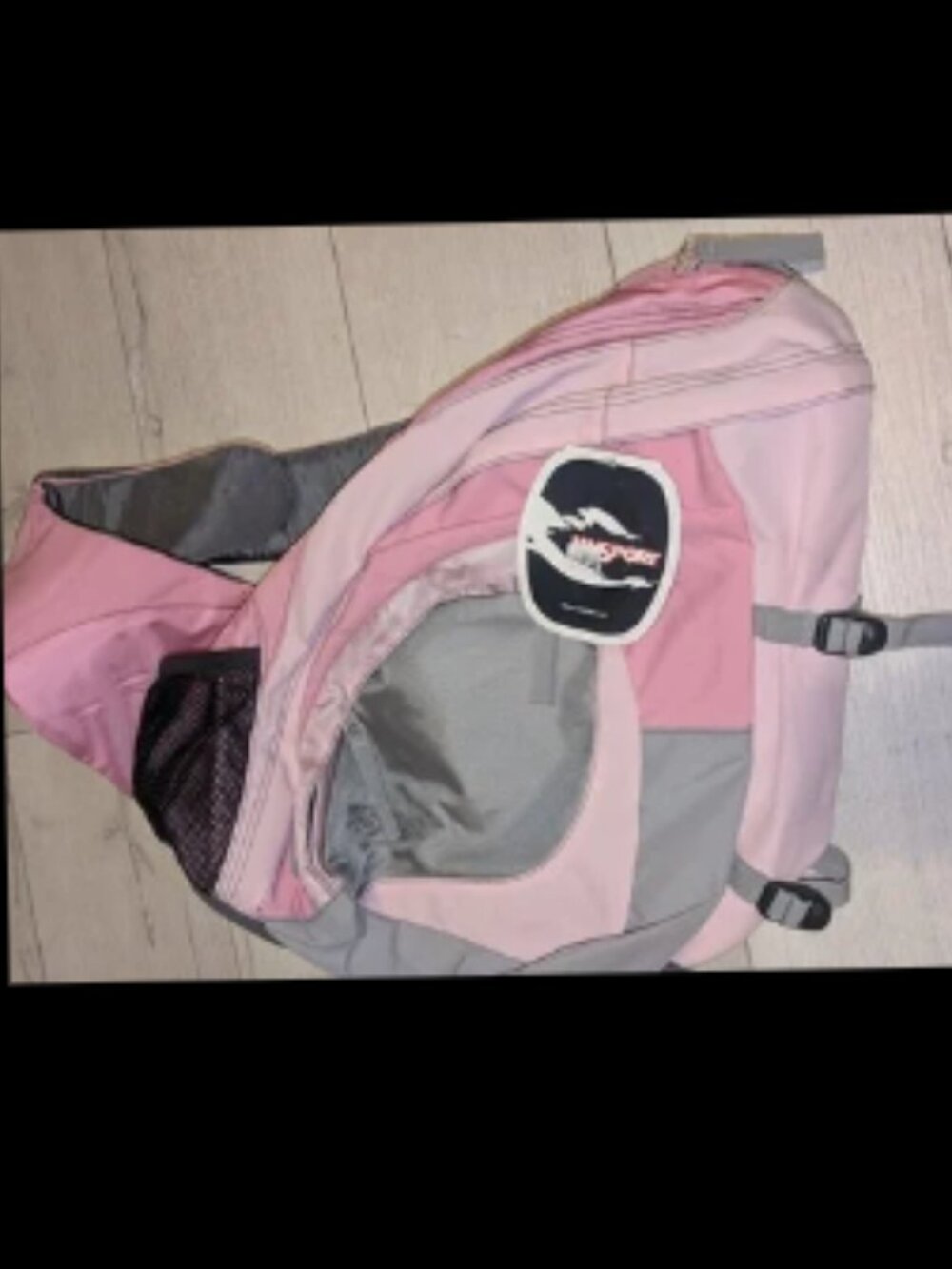 NWT JanSport single-strap crossbody sling backpack Pink & Gray